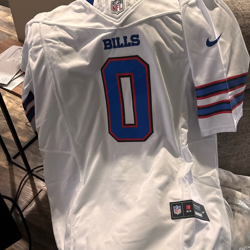 Nike Buffalo Bills White and Blue Jersey